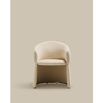 Fauteuil Bosca en chenille beige