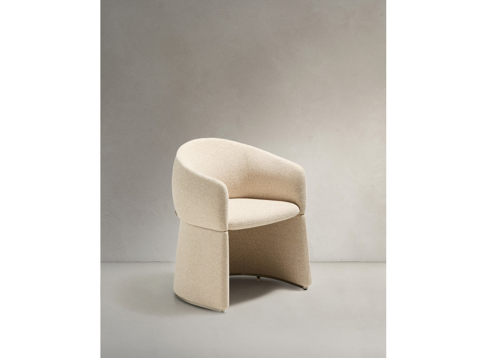 Chaise Bosca en chenille beige