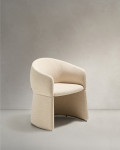 Chaise Bosca en chenille beige