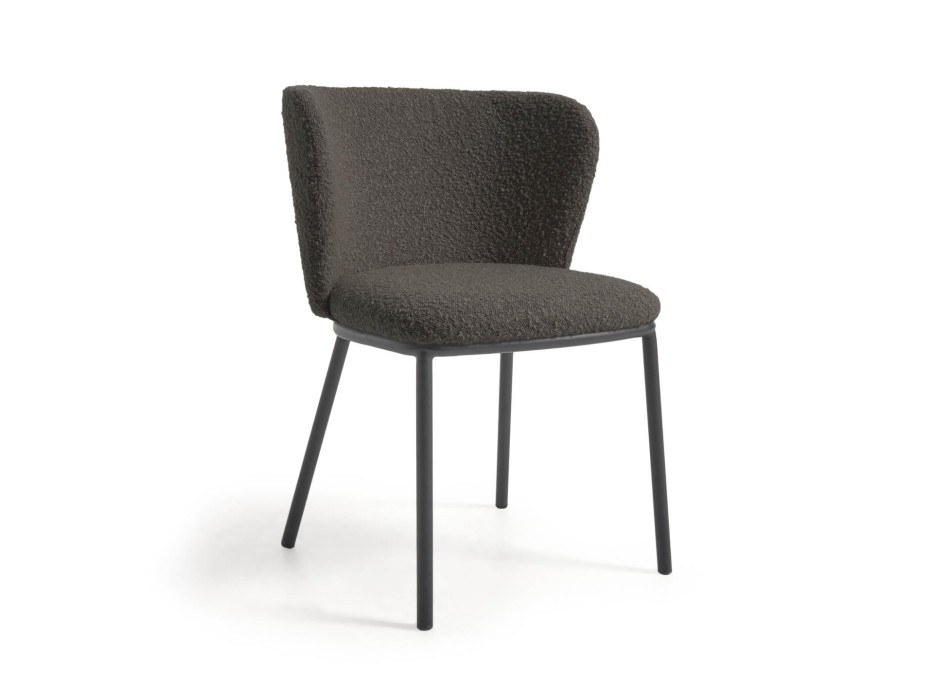 Chaise en peau lainée Ciselia