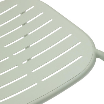 Chaise d'extérieur empilable Brai en acier galvanisé gris foncé