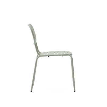 Chaise d'extérieur empilable Brai en acier galvanisé gris foncé