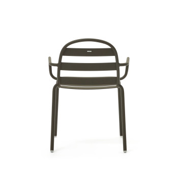 Chaise d'extérieur Joncols en aluminium peint en vert