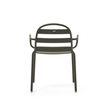 Chaise d'extérieur Joncols en aluminium peint en vert