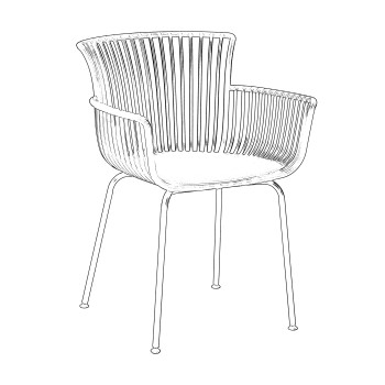 Chaise d'extérieur noire Surpika