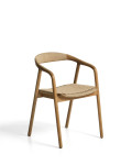 Chaise Derile en chêne massif finition naturelle et cordelette en papier beige certifiée FSC Mix