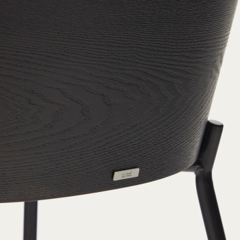 Chaise Eamy en placage de frêne gris clair