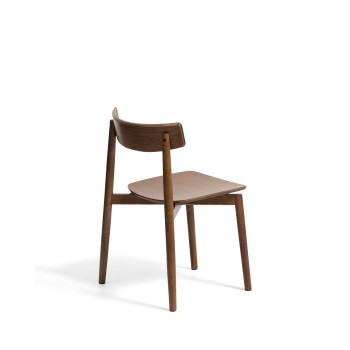 Chaise Evera en placage chêne avec finition