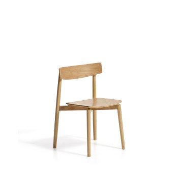 Chaise Evera en placage chêne avec finition