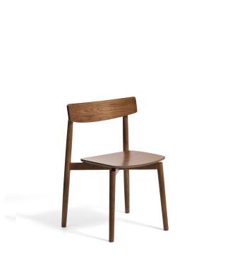 Chaise Evera en placage chêne avec finition