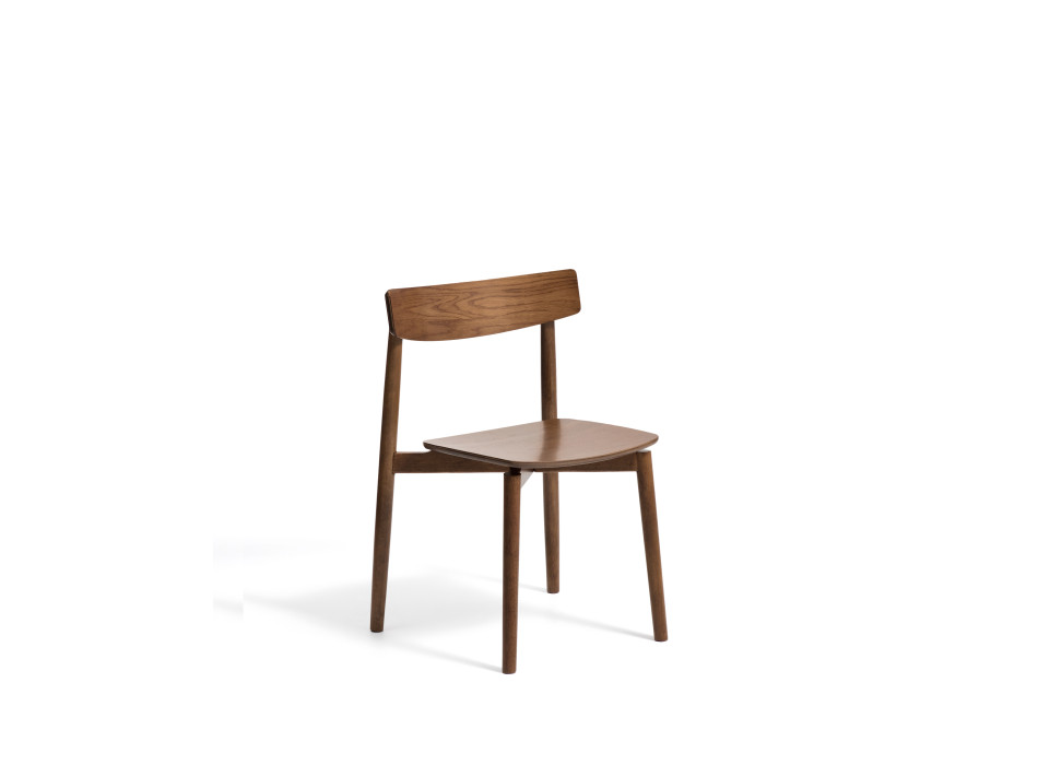 Chaise Evera en placage chêne avec finition