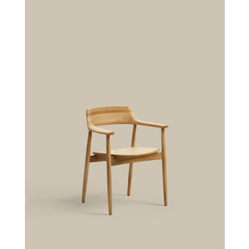Chaise Fondes en chêne massif finition naturelle, certifiée FSC Mix