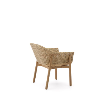 Chaise Galea en bois de teck massif et rotin synthétique 100% FSC