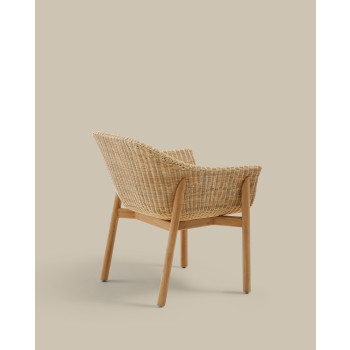 Chaise Galea en bois de teck massif et rotin synthétique 100% certifié FSC