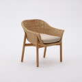 Chaise Galea en bois de teck massif et rotin synthétique 100% FSC