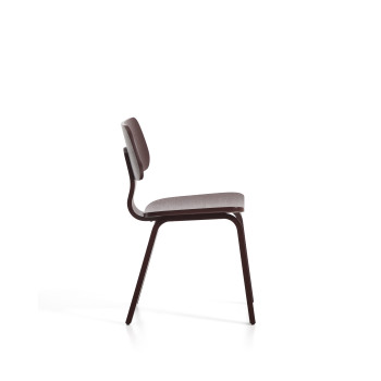 Chaise Gena en placage chêne avec finition