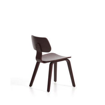 Chaise Gena en placage chêne avec finition