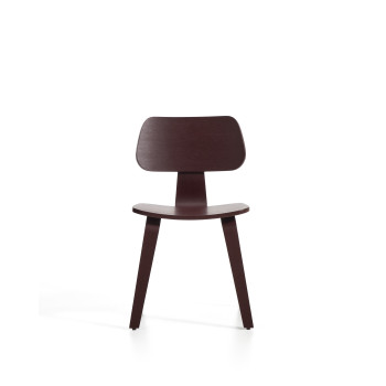 Chaise Gena en placage chêne avec finition