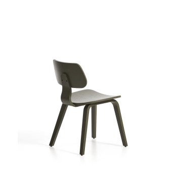 Chaise Gena en placage chêne avec finition