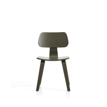Chaise Gena en placage chêne avec finition