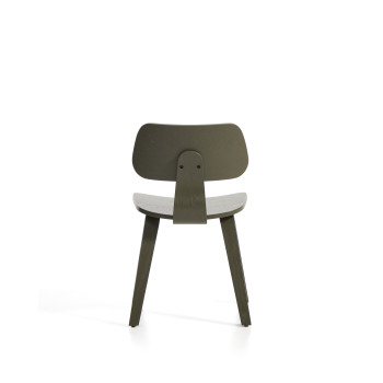 Chaise Gena en placage chêne avec finition