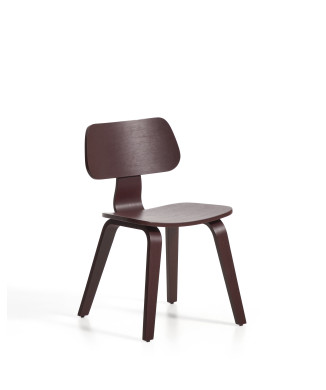Chaise Gena en placage chêne avec finition