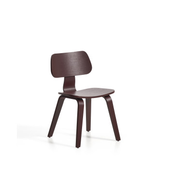 Chaise Gena en placage chêne avec finition