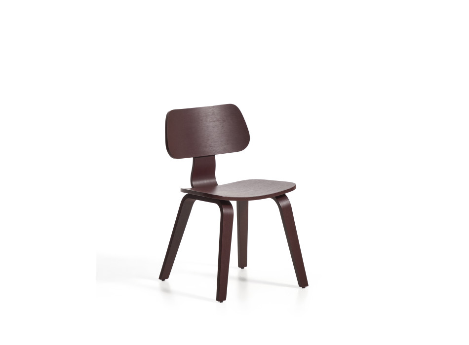 Chaise Gena en placage chêne avec finition