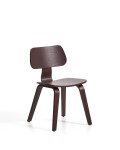 Chaise Gena en placage chêne avec finition