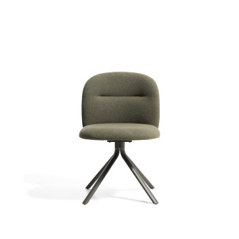 Fauteuil pivotant Arino en chenille
