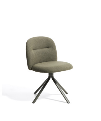 Fauteuil pivotant Arino en chenille