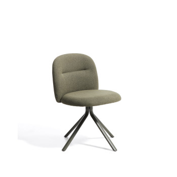 Fauteuil pivotant Arino en chenille