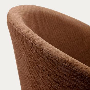 Chaise pivotante en chenille Marvin