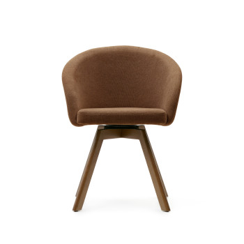 Fauteuil pivotant Marvin en chenille