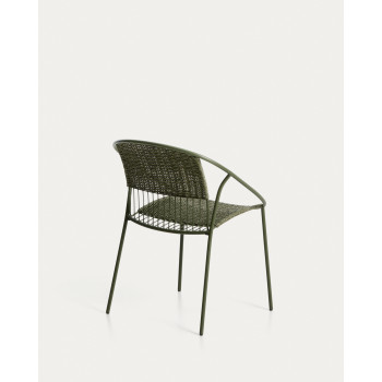 Chaise d'extérieur empilable Atrani en acier galvanisé et corde
