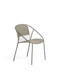 Chaise d'extérieur empilable Atrani en acier galvanisé et corde