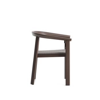 Chaise d'extérieur empilable Erice en aluminium et corde marron