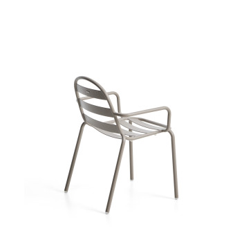 Chaise d'extérieur empilable Joncols en aluminium avec finition peinte