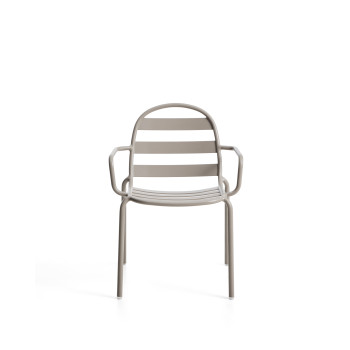 Chaise d'extérieur empilable Joncols en aluminium avec finition peinte
