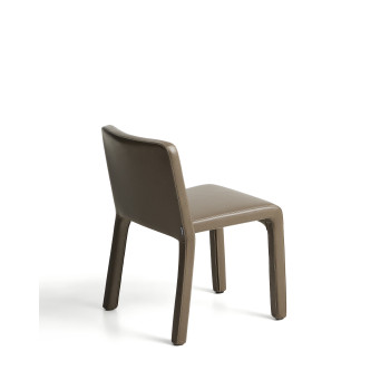 Chaise empilable Loria en polyuréthane marron certifié FSC 100%