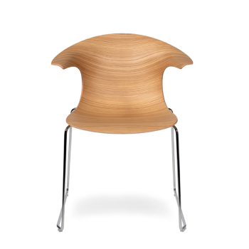 Fauteuil traîneau en bois LOOP 3D - INFINITI