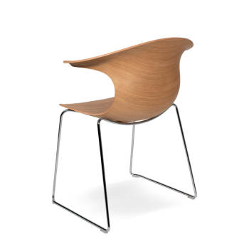 Fauteuil traîneau en bois LOOP 3D - INFINITI