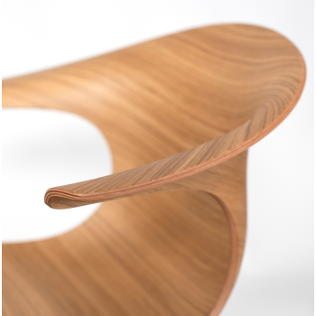 Fauteuil traîneau en bois LOOP 3D - INFINITI