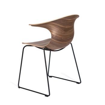 Fauteuil traîneau en bois LOOP 3D - INFINITI