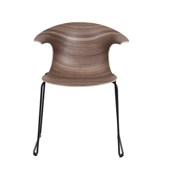 Fauteuil traîneau en bois LOOP 3D - INFINITI