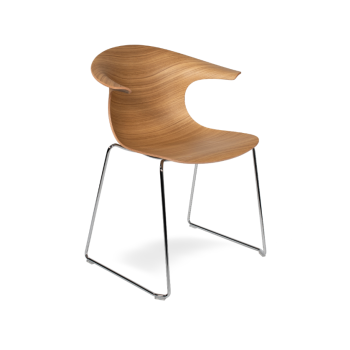 Fauteuil traîneau en bois LOOP 3D - INFINITI