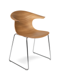 Fauteuil traîneau en bois LOOP 3D - INFINITI