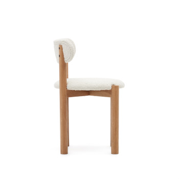 Chaise Nebai en tissu bouclé