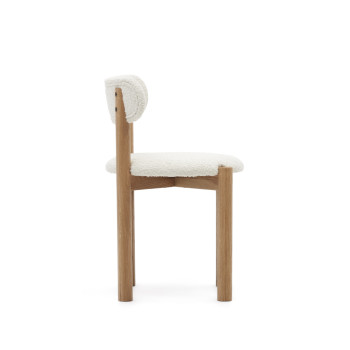Chaise Nebai en tissu bouclé