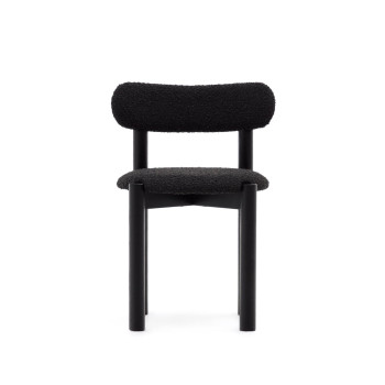 Chaise Nebai en tissu bouclé